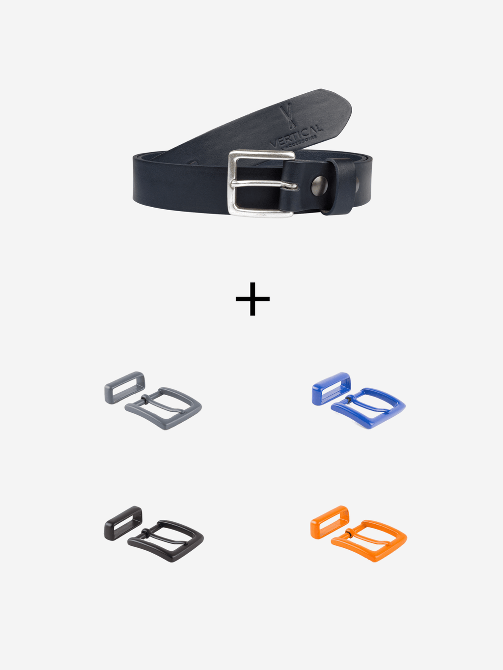 Ceinture en Cuir + 1 boucle colorée au choix Vertical x Pierrot - Pierrot