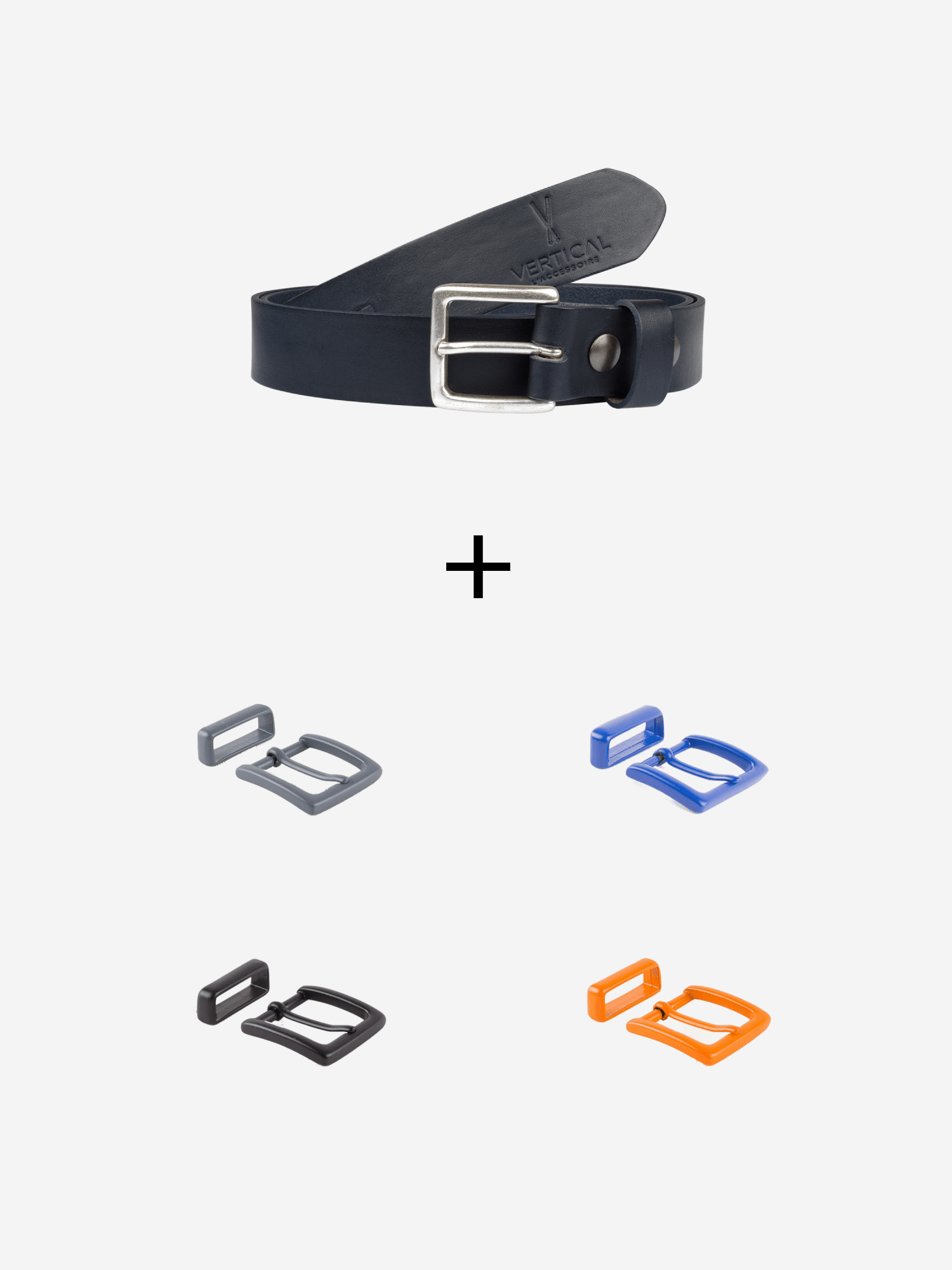 Ceinture en Cuir + 1 boucle colorée au choix Vertical x Pierrot - Pierrot