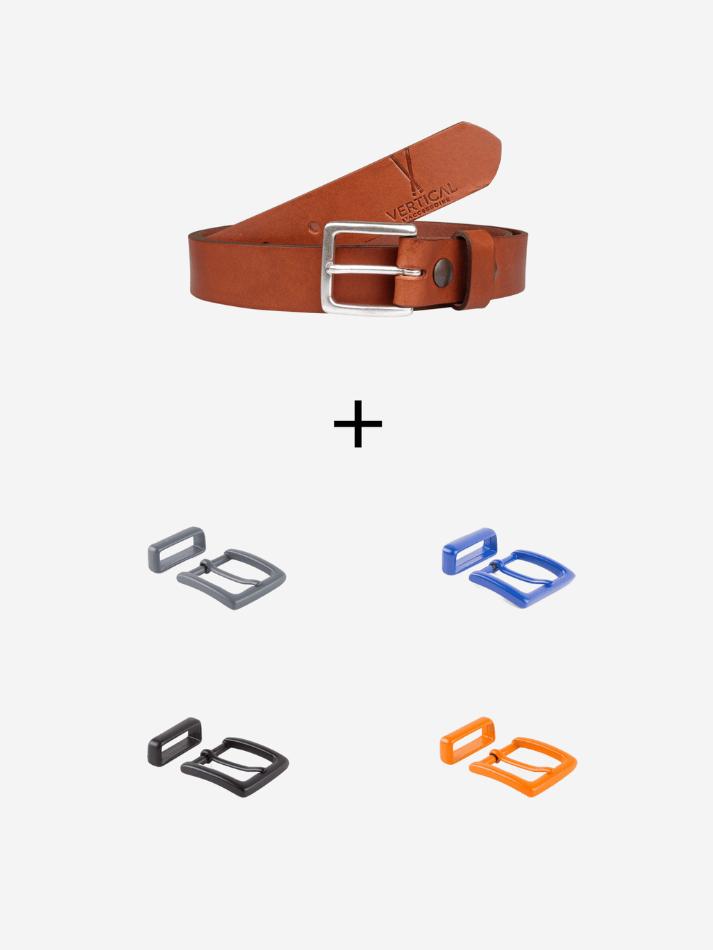 Ceinture en Cuir + 1 boucle colorée au choix Vertical x Pierrot - Pierrot