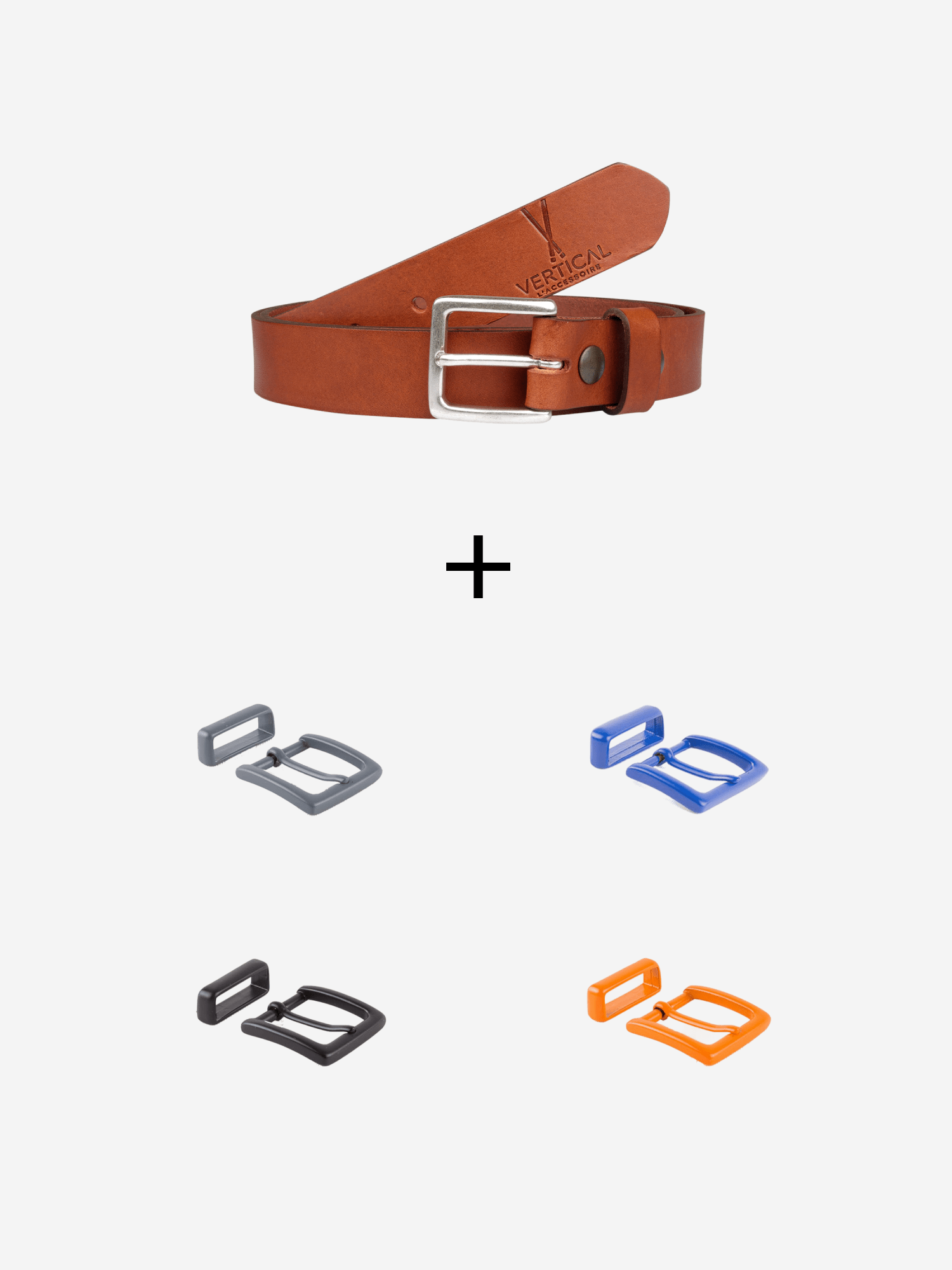 Ceinture en Cuir + 1 boucle colorée au choix Vertical x Pierrot - Pierrot