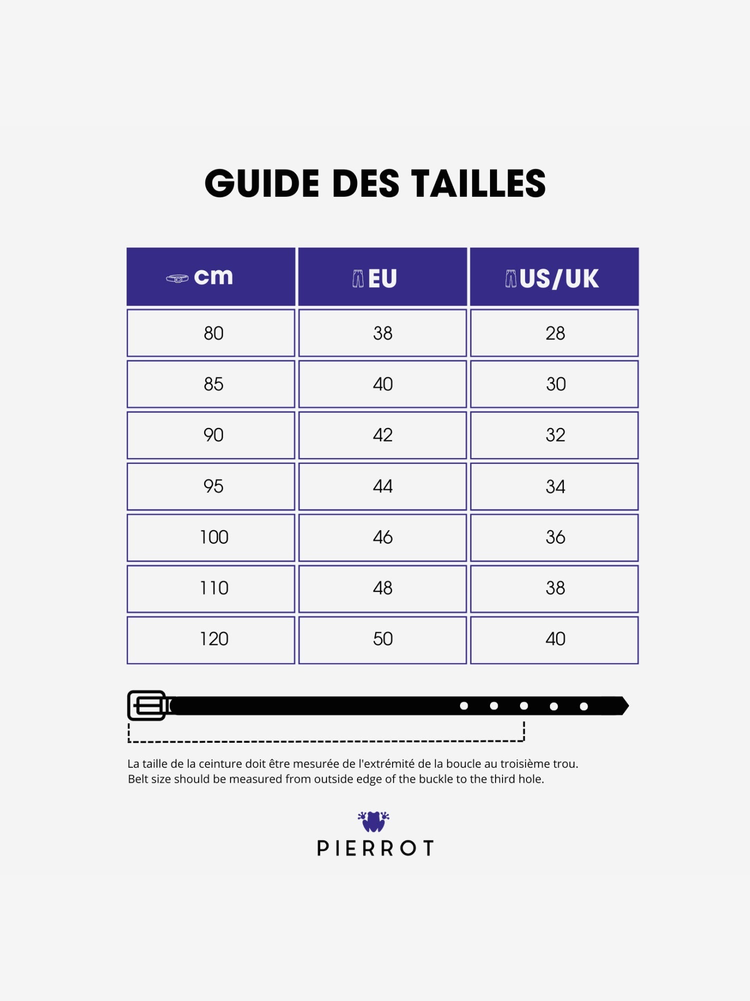 Ceinture en cuir - Pierrot