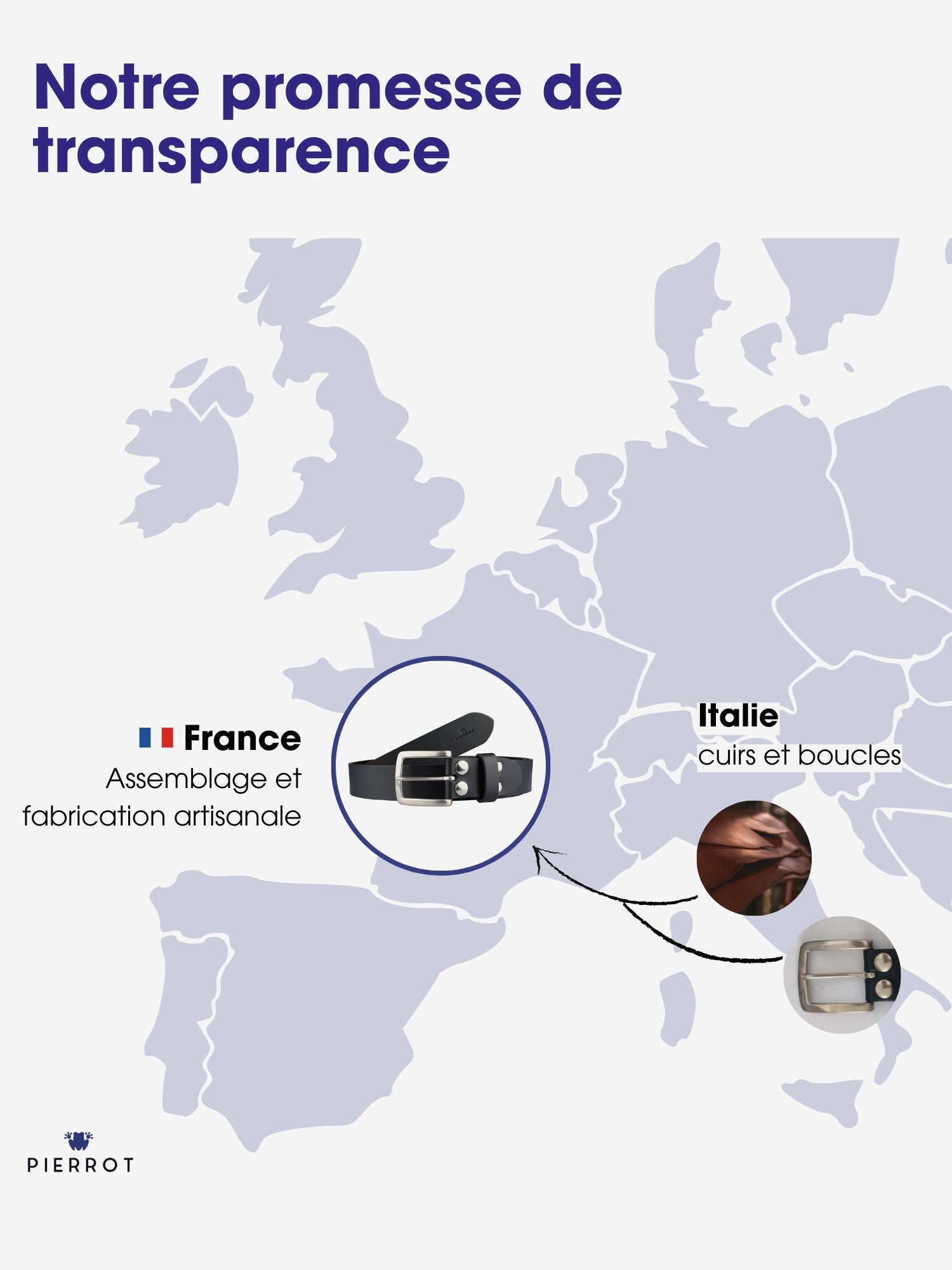 Ceinture en cuir - Pierrot