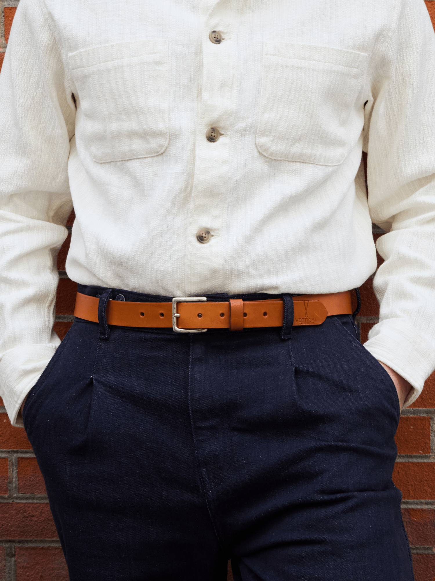 Ceinture en Cuir Vertical x Pierrot - Pierrot