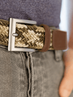 Ceinture tressée marron beige kaki Pierrot x Vertical - Pierrot