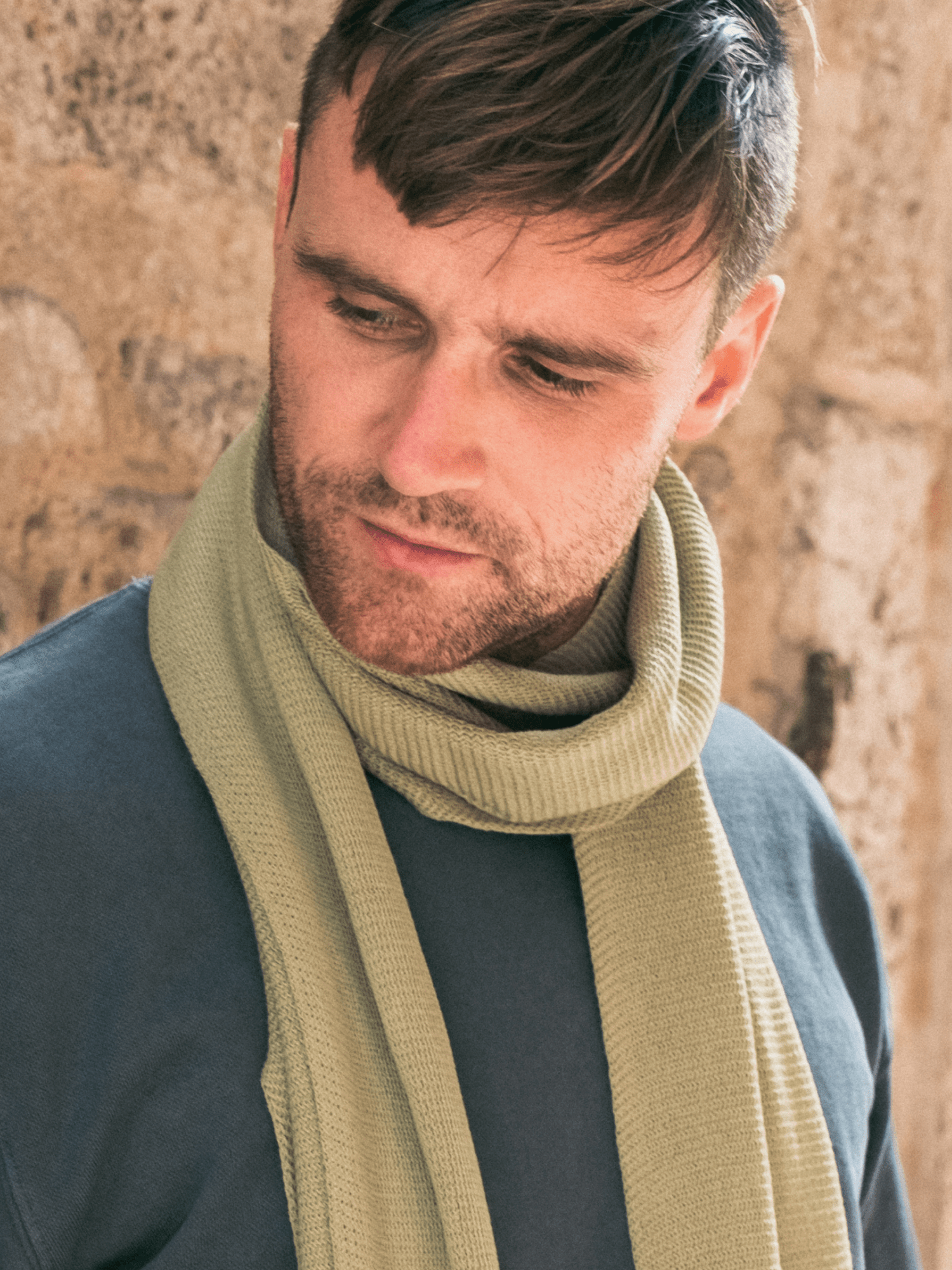 Écharpe en laine amande - Pierrot