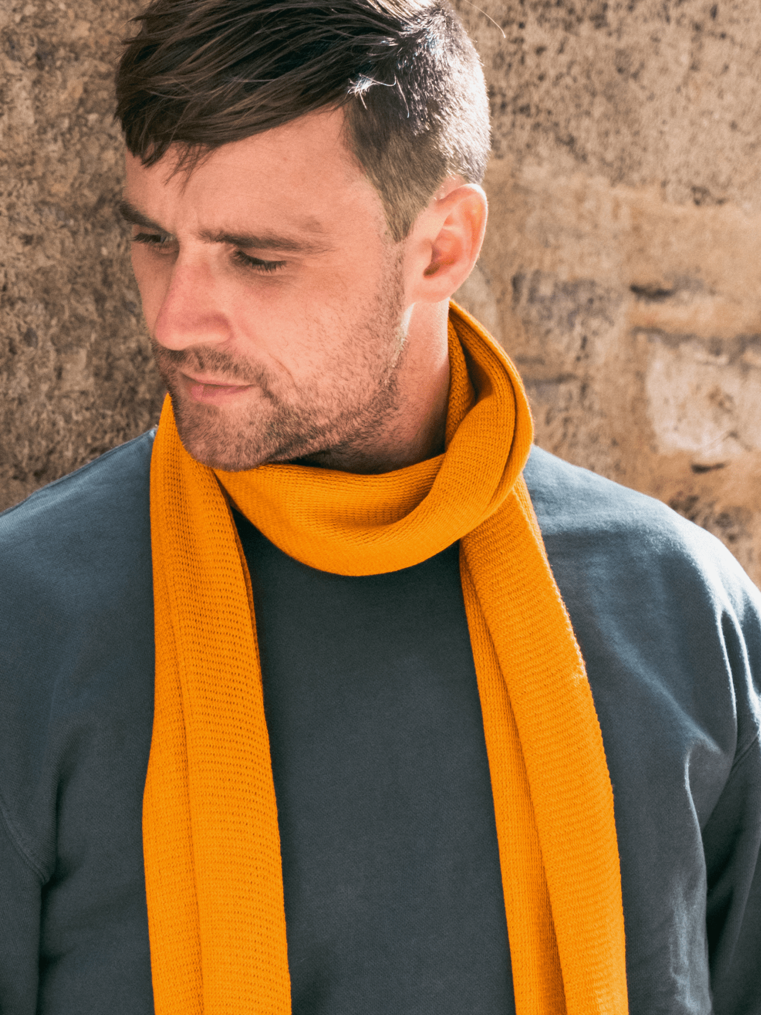 Écharpe en laine orange - Pierrot