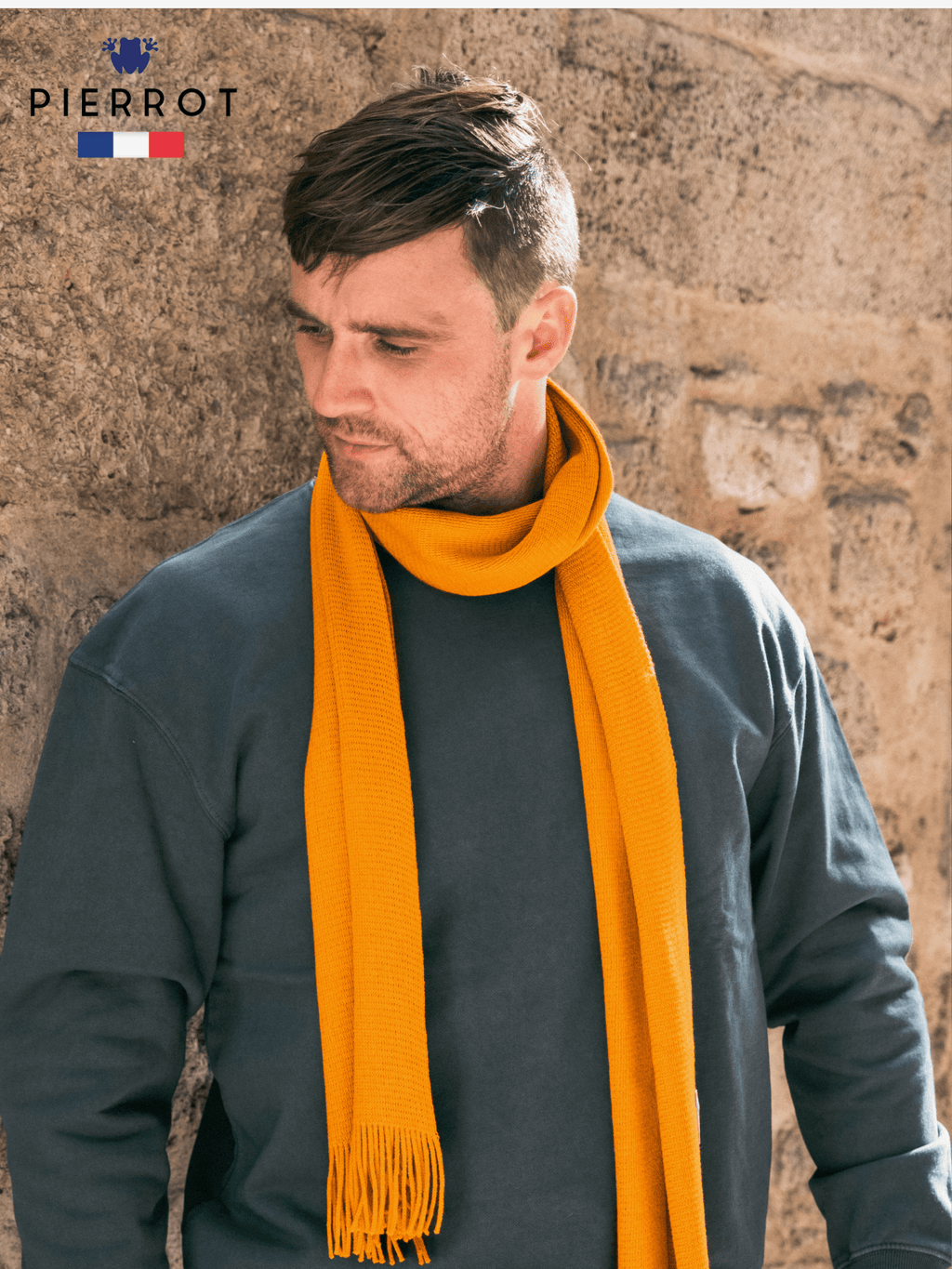 Écharpe en laine orange - Pierrot