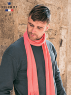 Écharpe en laine rose sorbet - Pierrot