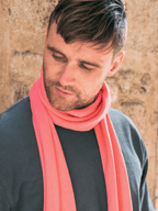 Écharpe en laine rose sorbet - Pierrot