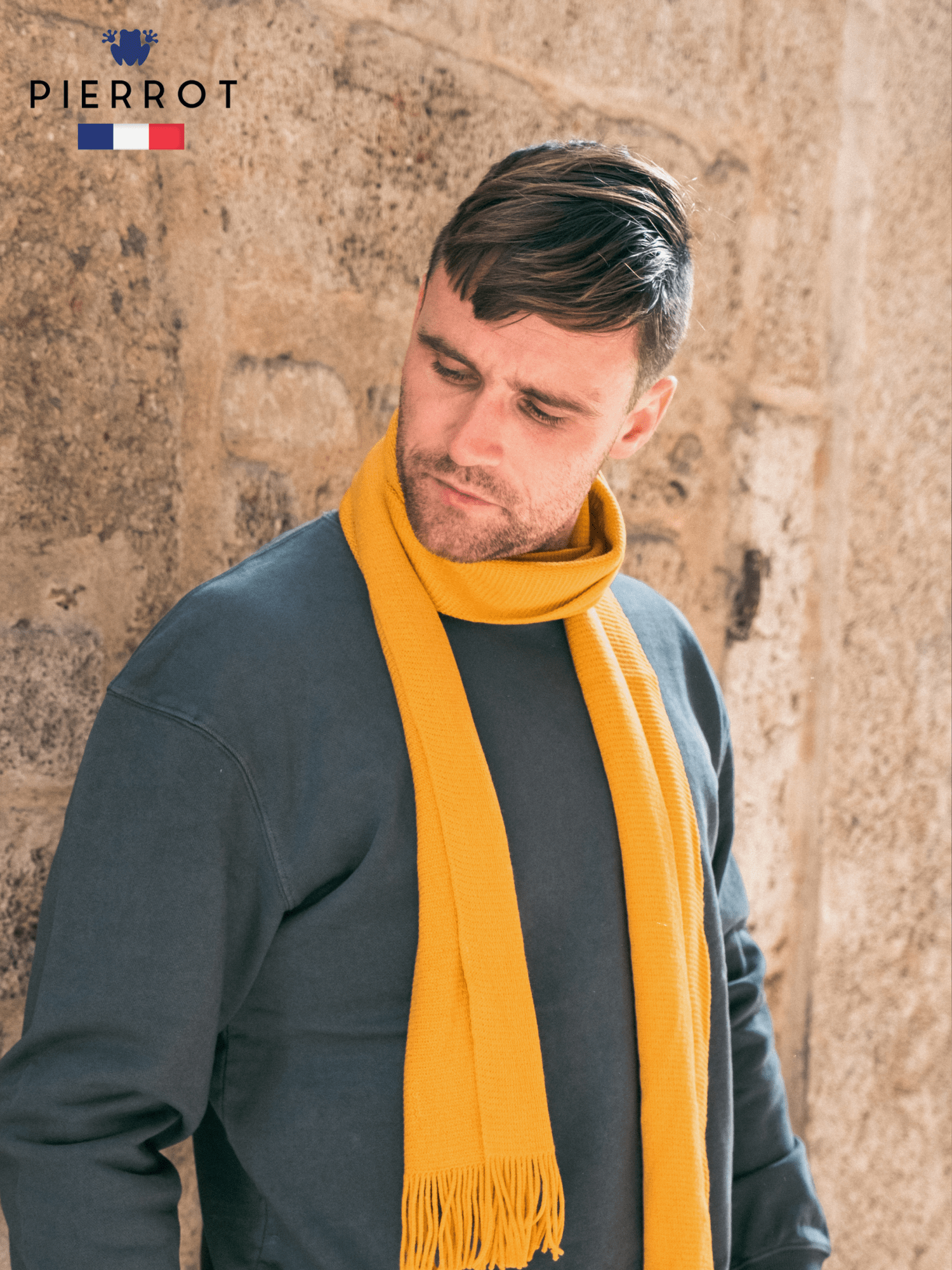 Écharpe en laine tournesol - Pierrot