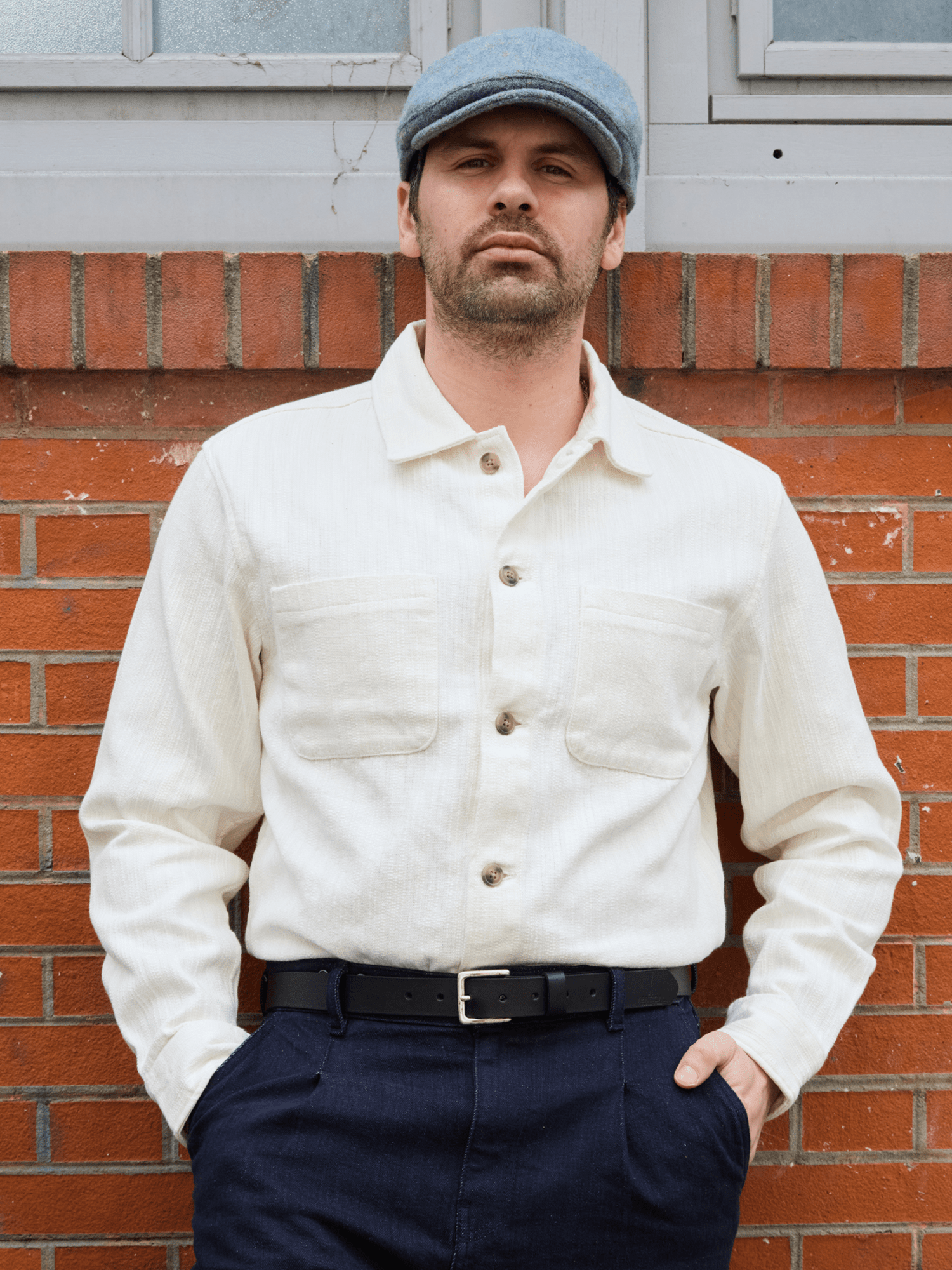 Pack de 2 ceintures en cuir noir / camel Vertical - Pierrot