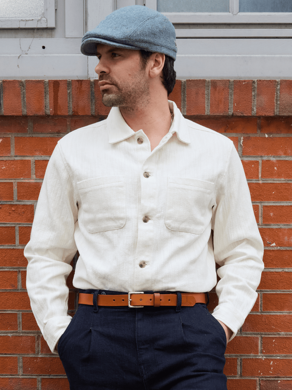 Pack de 2 ceintures en cuir noir / camel Vertical - Pierrot