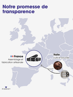 Pack de 2 ceintures en cuir noir et camel - Pierrot