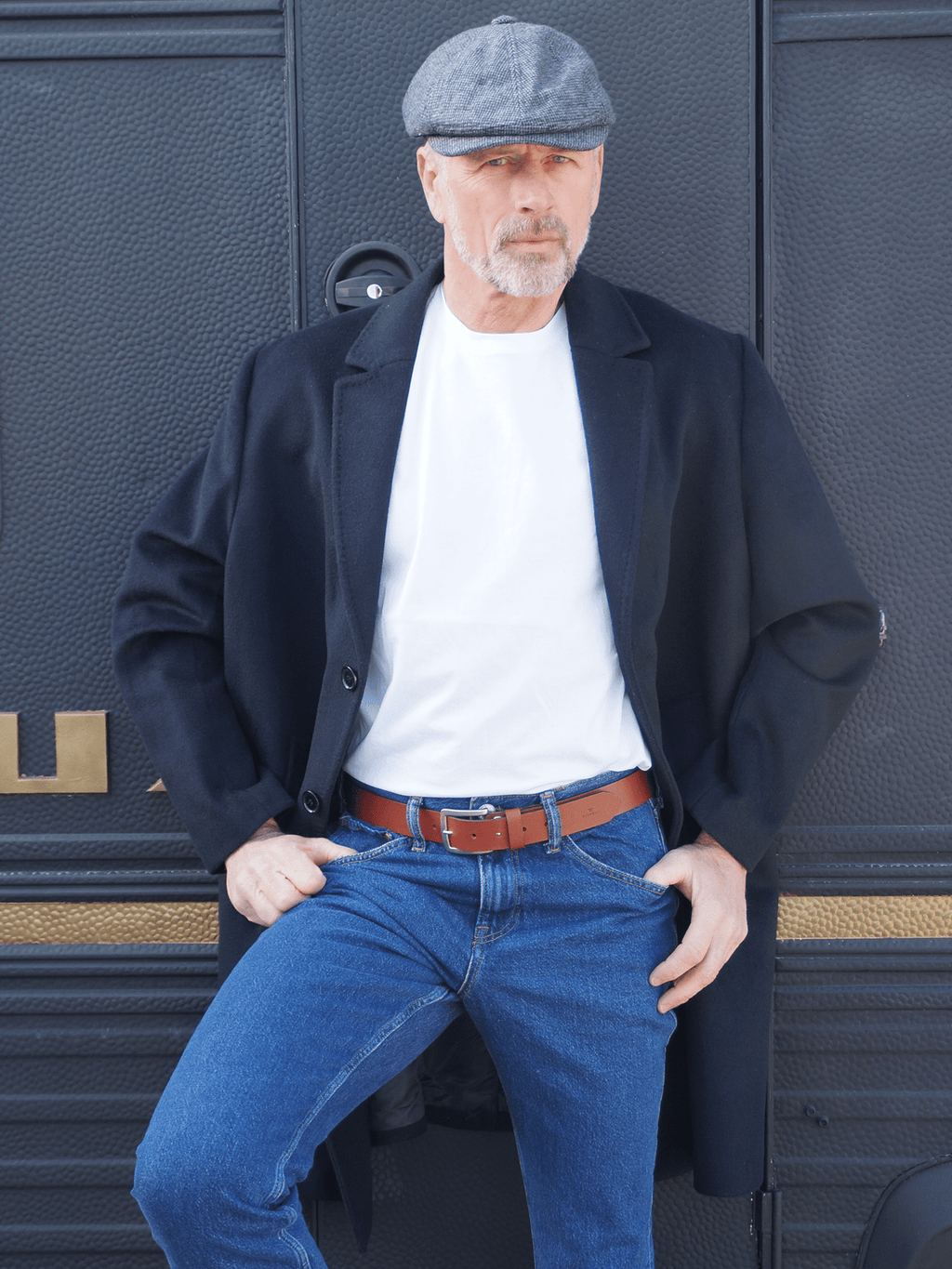 Pack de 2 ceintures en cuir noir et cognac - Pierrot