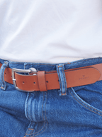 Pack de 2 ceintures en cuir noir et cognac - Pierrot