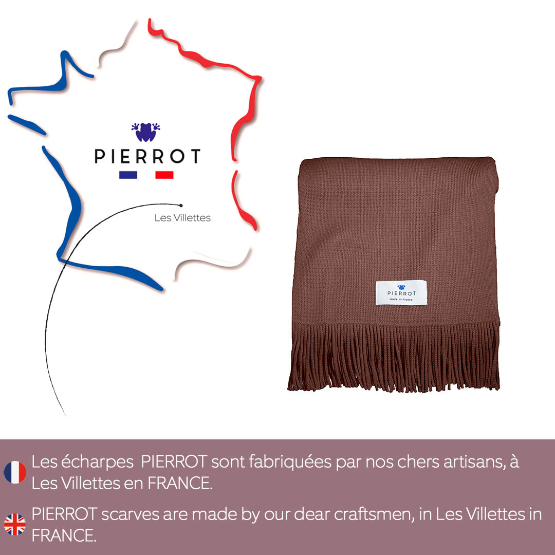 Écharpe en laine raisin - Pierrot
