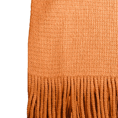 Écharpe en laine orange