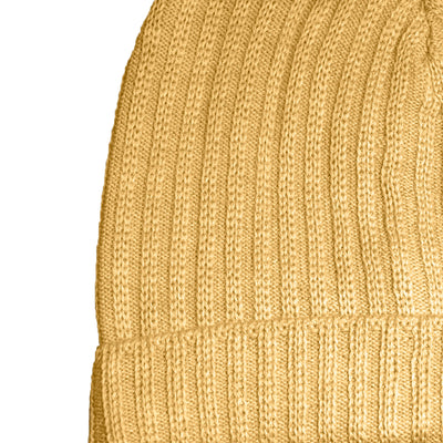 Bonnet en laine jaune 